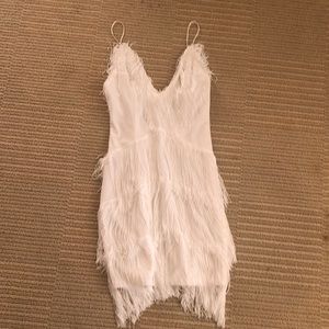 Paige Fringe Mini dress by Meshki
